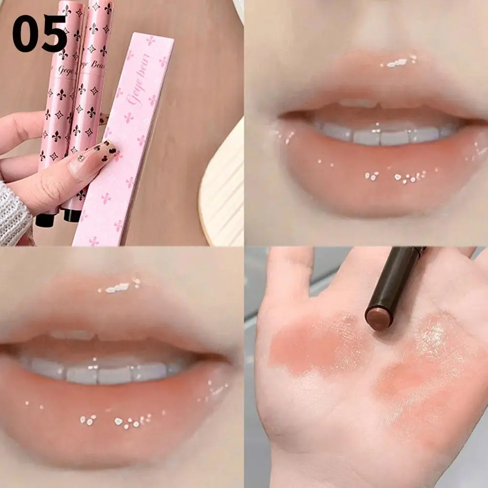ウォーターライトソリッドリップグロスミラークリスタルゼリーリップスティック持続保湿唇ティント自然ヌードリップメイクアップ化粧品 ﻿