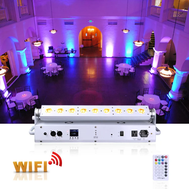 maxled 9x18w 9*15w 3in1 2 eyes cob 800 strip bloom bp 0606h yellowriver par lights dmx led 54 uplight for stage