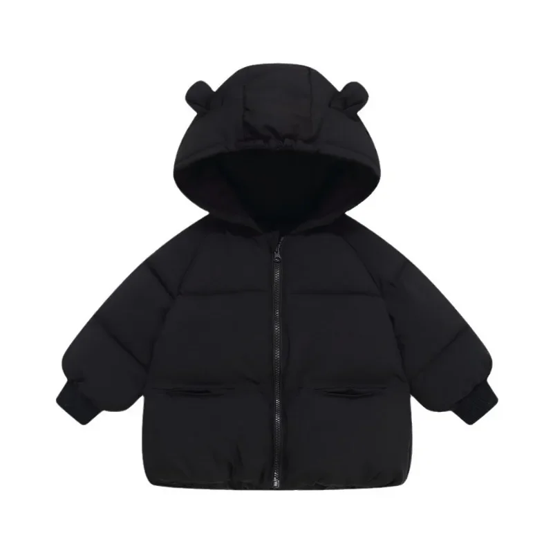 2-6 Years Autumn Winter Girls Jacket Thick Keep Warm Cotton Padded Hooded Coats For Kids Children Cold Outerwear