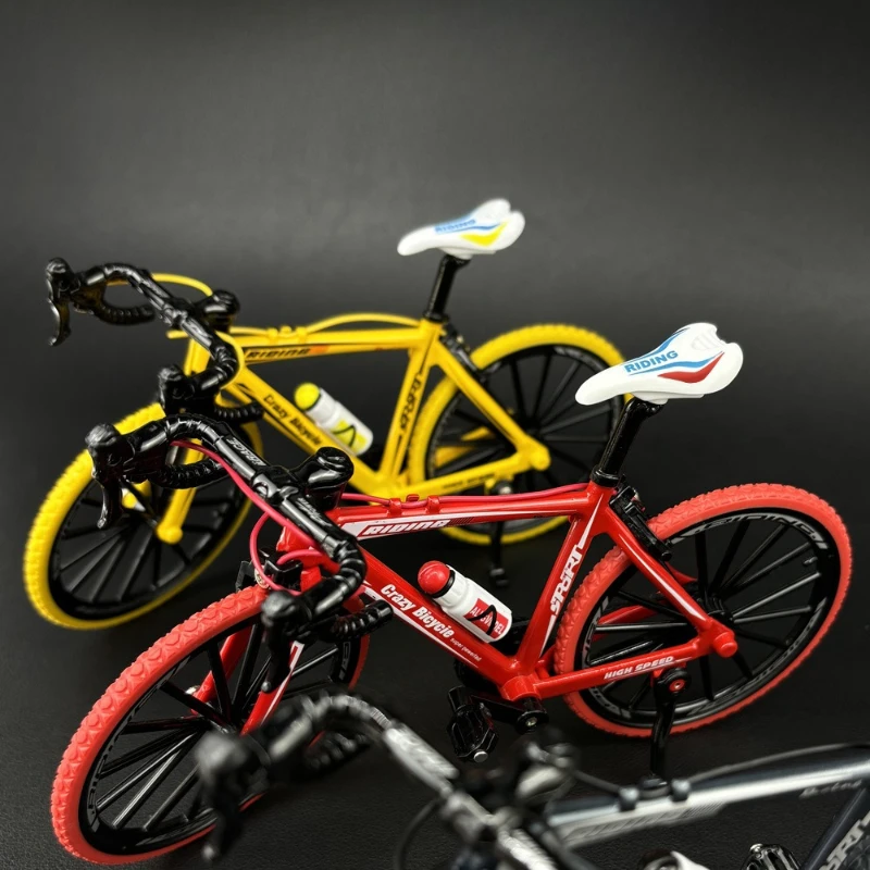 

Alloy Mountain Bike Model 1:8 Scale Diecast DIY Assembly Finger Toy Simulation Collection Gift for Boys