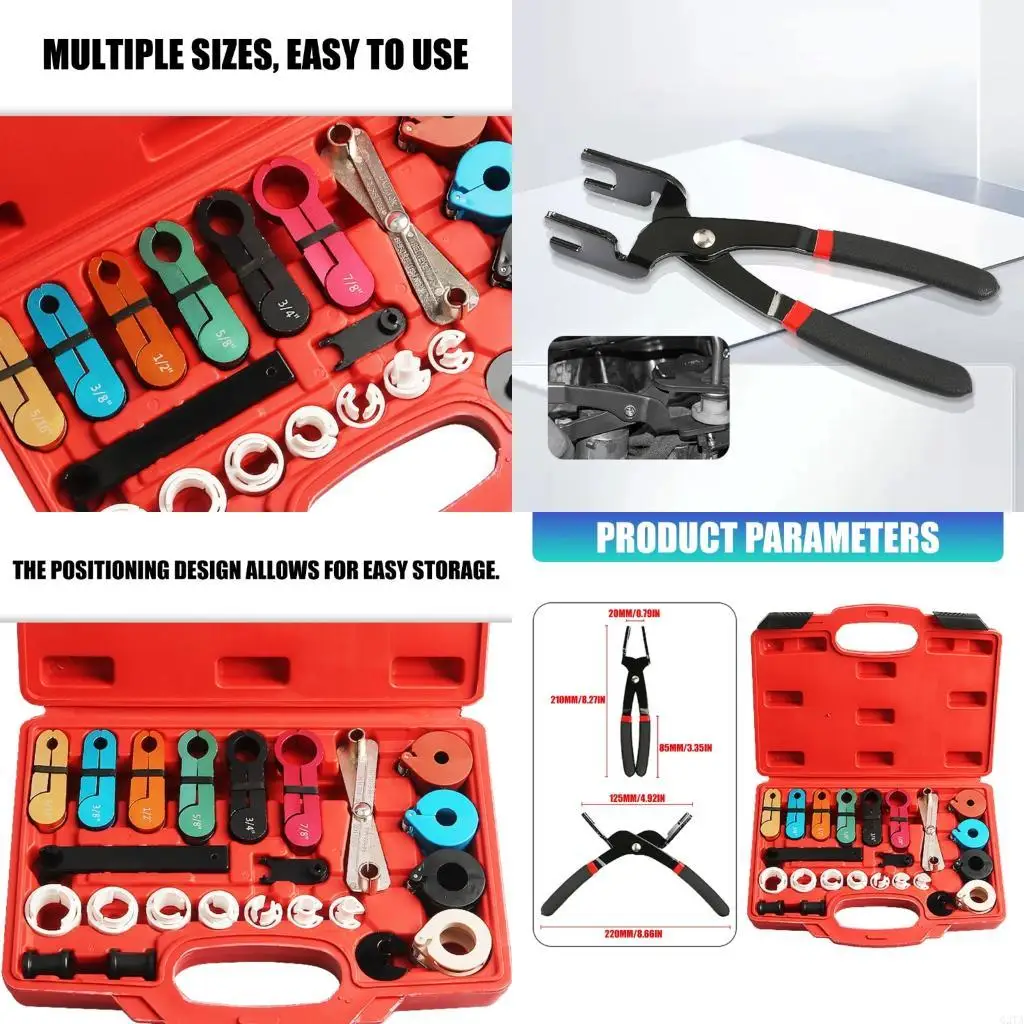 

Complete 24Pcs Auto Quick Disconnect Tool for AC Oil & Transmission Systems