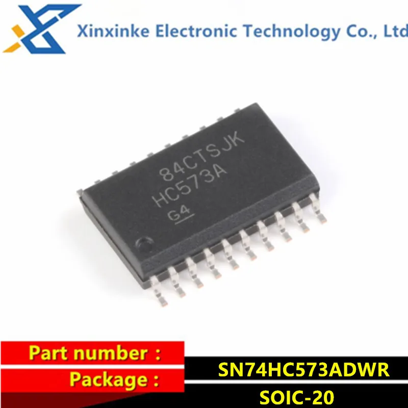 10PCS SN74HC573ADWR HC573A 74HC573A SOIC-20 Logic ICs Octal D-Type Transparent Latch with 3-State Outputs Brand New Original