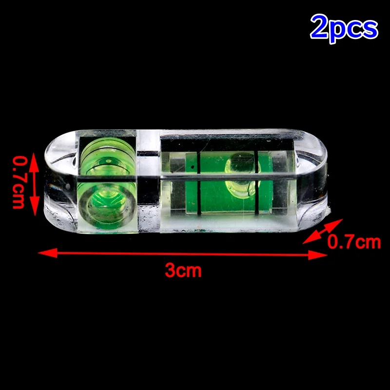 2Pcs Mini T-type Bubble Spirit Level Acrylic Measuring Level Adjustment