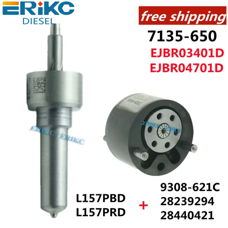 

ERIKC FREE Repair Kit 7135-650 Nozzle L157PBD L157PRD Valve 9308-621C A6640170021 6640170221 For SSANGYONG EJBR03401D EJBR04701D