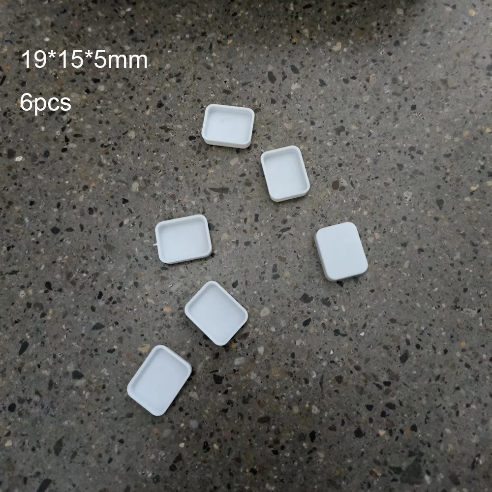 صندوق طلاء ألوان مائية صغير محمول أبيض/شفاف اللون مربع أبيض مقلاة طلاء بلاستيكية فارغة بلاستيكية متعددة الأبعاد