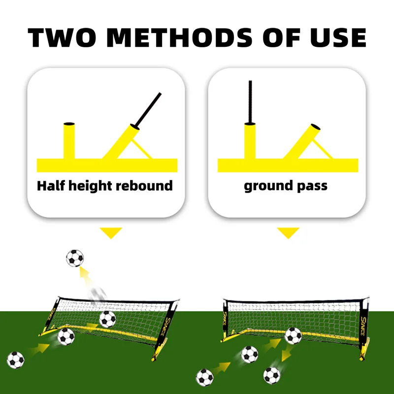 2-in-1 voetbal rebound net draagbare training voetbalnetten rebound net voor buiten