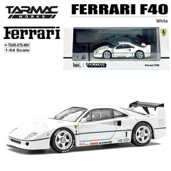 Tarmac работает 1/64 FERRARI F40 белый сплав игрушечный автомобиль литая металлическая модель подарки