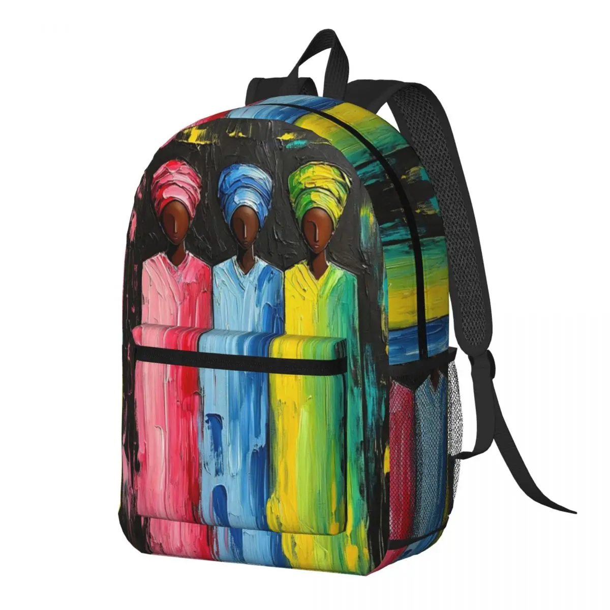 

African Women Graffiti Art Backpack Daypack Large Capacity Children BookBag School Bag Shoulder Bags for Men Women