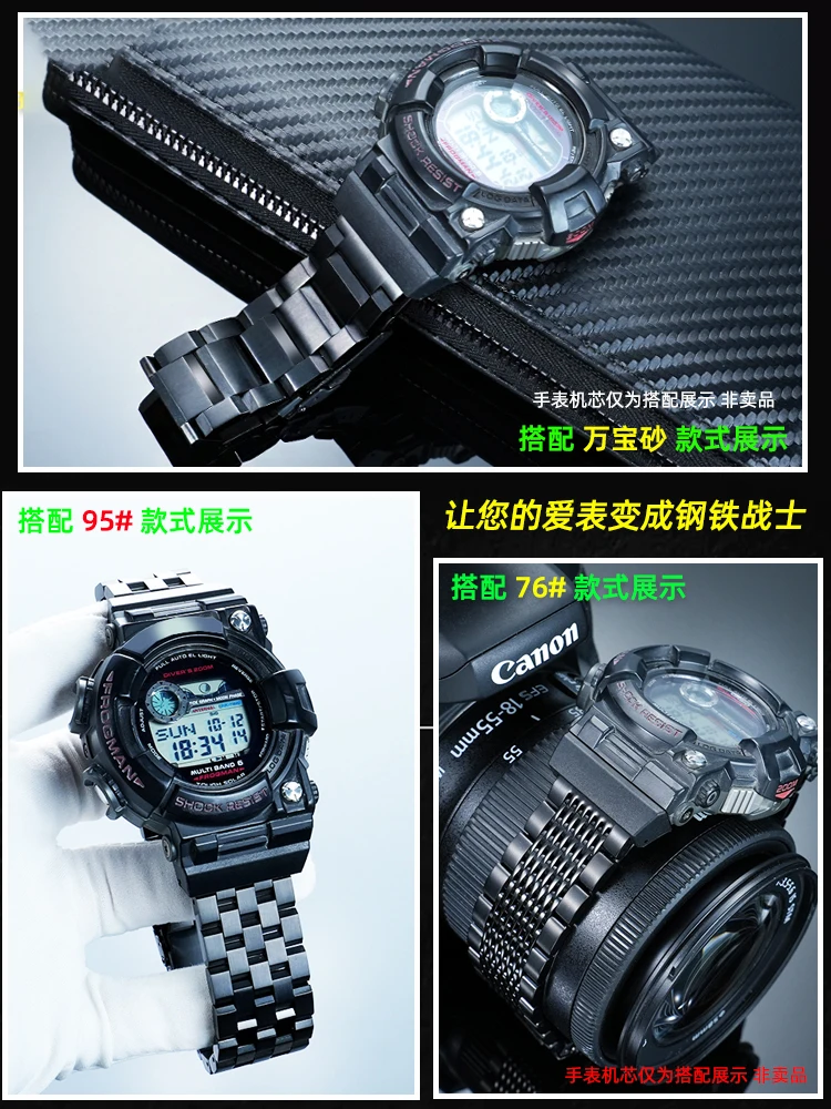 حزام من الفولاذ المقاوم للصدأ لساعة كاسيو جي شوك 3184 GWF1000 الجيل الخامس فروجمان GWF-1000 سلسلة حزام الساعات ملحقات ساعة رجالي