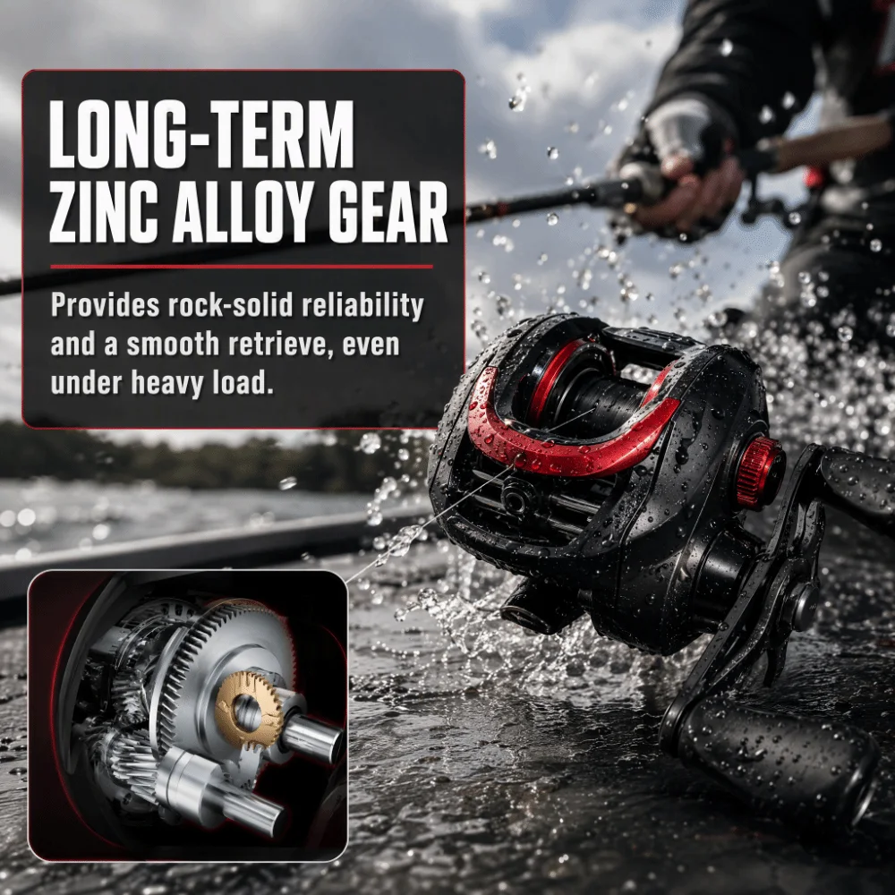 Dual Adjust Full Metal Baitcasting Reel High Speed High Tension Fishing Reel Left/Right Hand Fishing Line Wheel Bridge Fishing