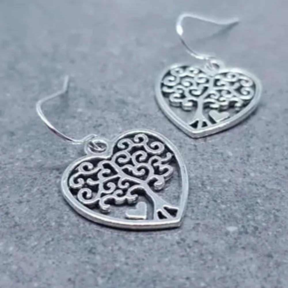 Tree of Life Heart shaped Earrings