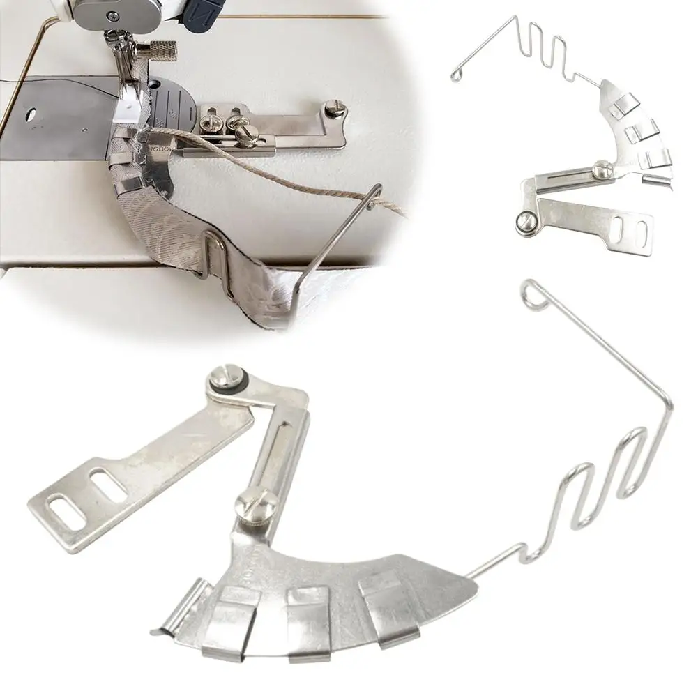 New 4in1 Sewing Machine Rope Puller Top Bottom Feed Sewing Foot DIY Bedding Guide Adjustable Walking Machine Pillow Accesso Y4I0