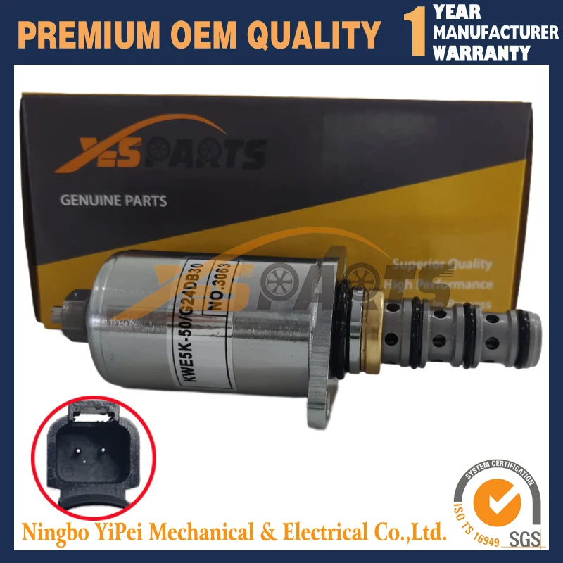 

Электромагнитный клапан 121-1491 1211491 KWE5K-50/G24DB30 для CAT 320C 325D 330C 349D 345C 322C