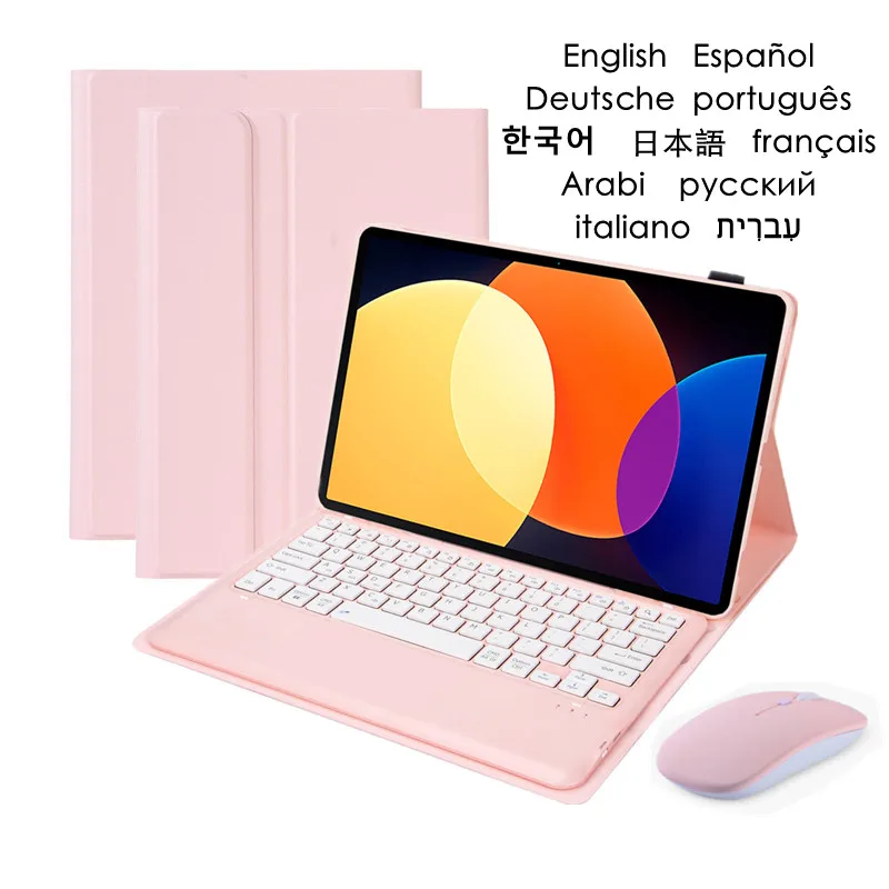 

For Huawei Honor Pad 8 HEY-W09 12" Case Keyboard Cover for Honor Pad 8 12 inch Coque Funda Arabic English Russian Keyboard Mouse