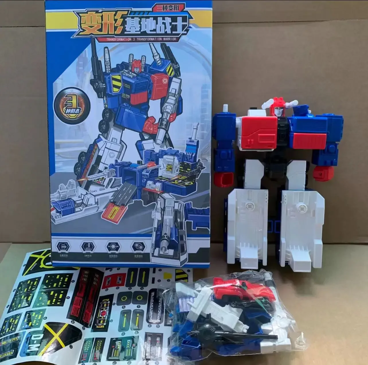 Transformation Metrotitan Blue Metroplex Ko G1 Three Transformations  Action Figures Toy Gift Collection In Stock