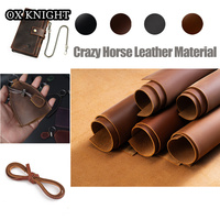 OX 2mm Crazy Horse Leather Material DIY Hand Leathercraft Vintage Oil Tanned Leather Piece Cowhide First Layer of Leather