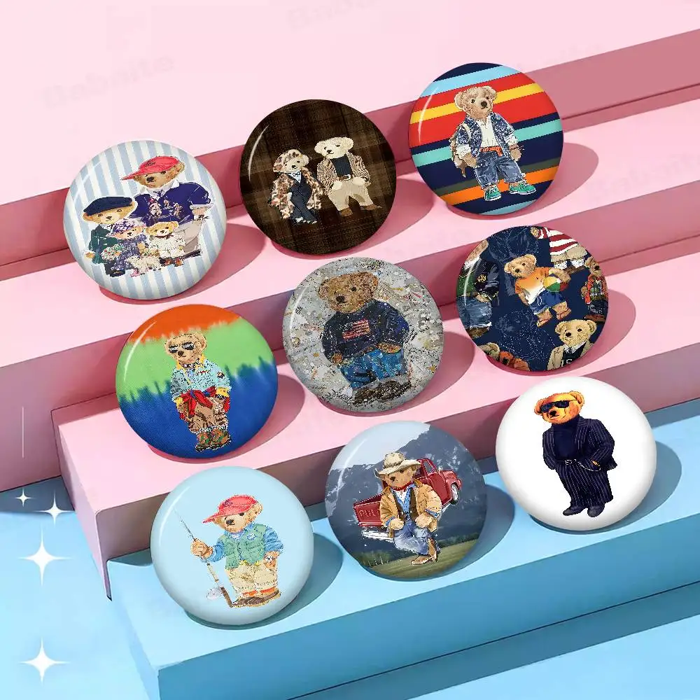 Fashion Bear Anime Brooches Cute Cartoon  Badge Jacket Jeans Lapel Pin Gift Accessorie