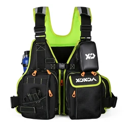 Brand Adult Waterproof Reflective Multi-Pocket High Buoyancy Fishing Vest Outdoor Multifunctional Detachable Fishing Life Jacket