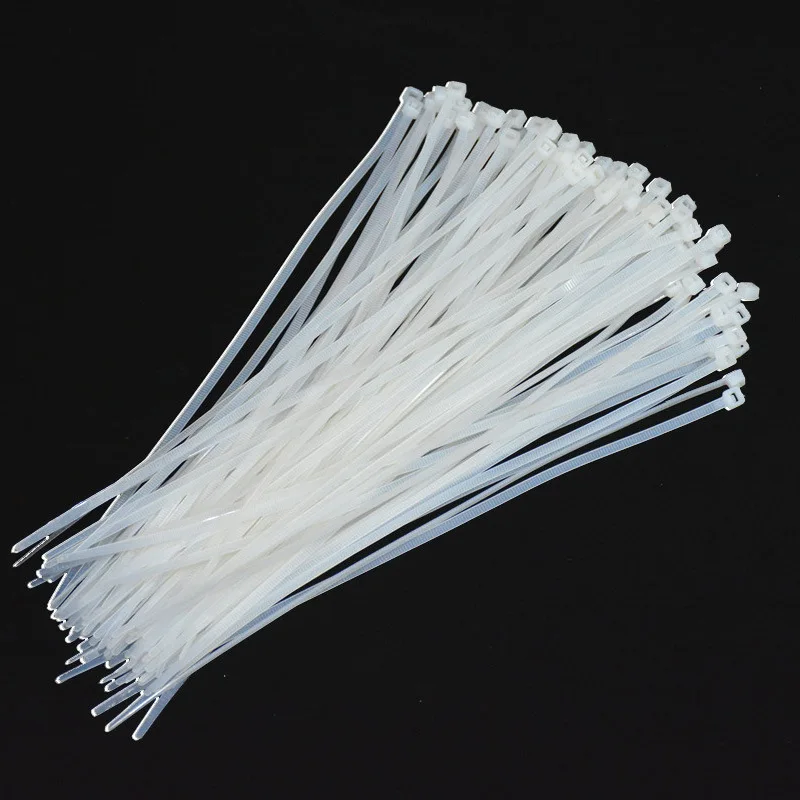 250/500/1000 pieces Nylon Plastic Cable Automatic Ring White Black Clamp Ring Industrial Cable Lock Set Width 3/4/5mm