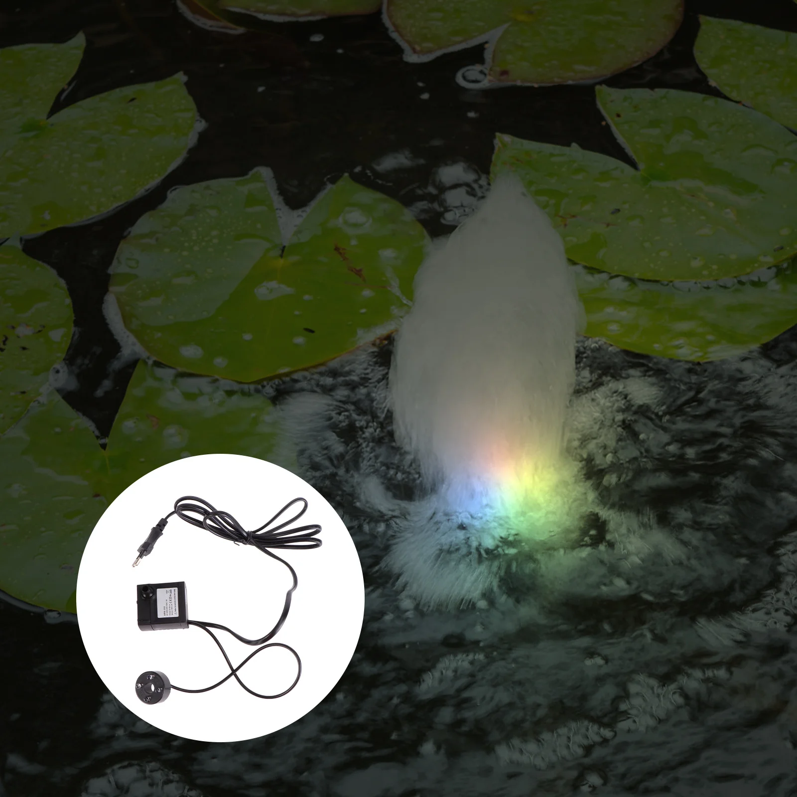 

5W Submersible Circulation Pump for Aquarium Fountain Pond with Rotatable Knob Control Multiple LED Colors and Low Power