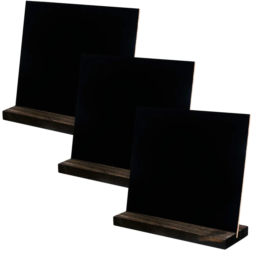 Mini lavagne vintage riutilizzabili in legno da 3 pezzi per etichette dei prezzi del ristorante del buffet del partito del desktop
