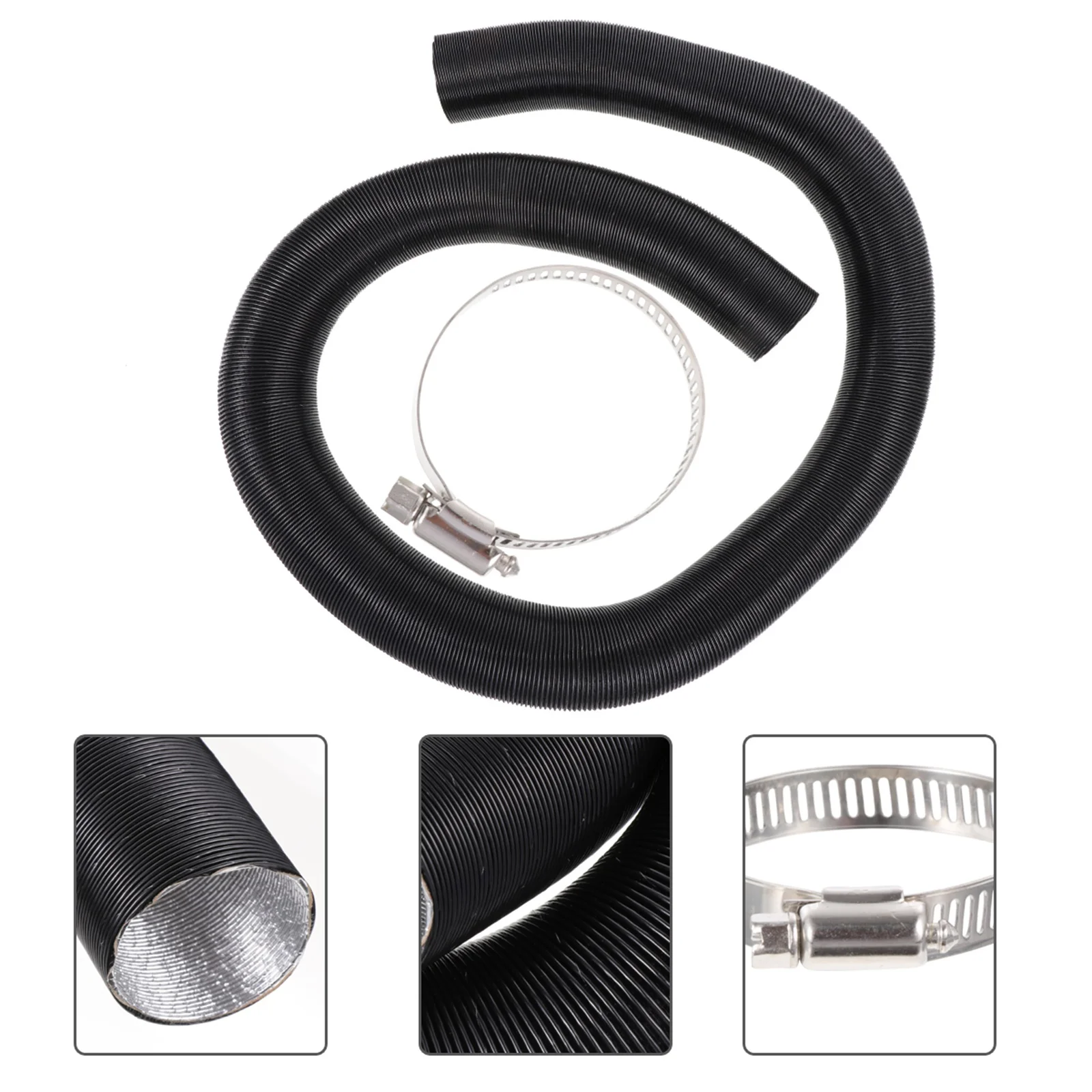 

Flexible Warm Air Outlet Hose for Car Heater Auto Foil Ducting Portable Air Conditioner Exhaust Hose Anti Shock Corrosion