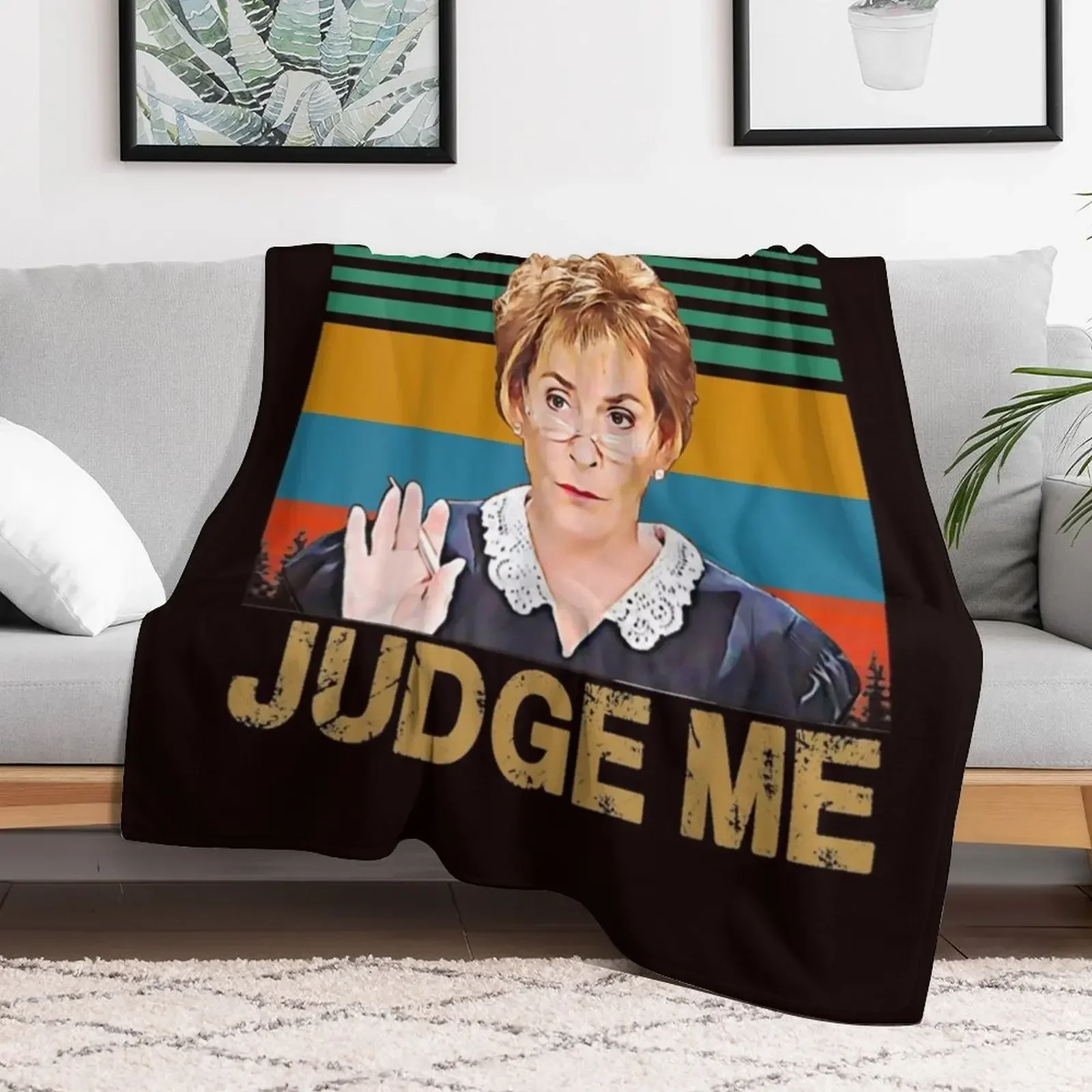 Funny Only Judy can judge me Retro Vintage Throw Blanket For Baby Cute Plaid Sleeping Bag Blankets