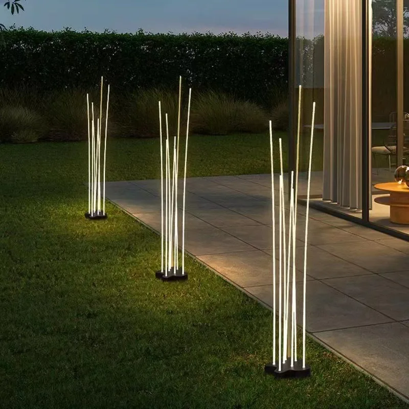 Garden outdoor courtyard lawn waterproof light, floor-to-ceiling landscape outdoor luminous reed light