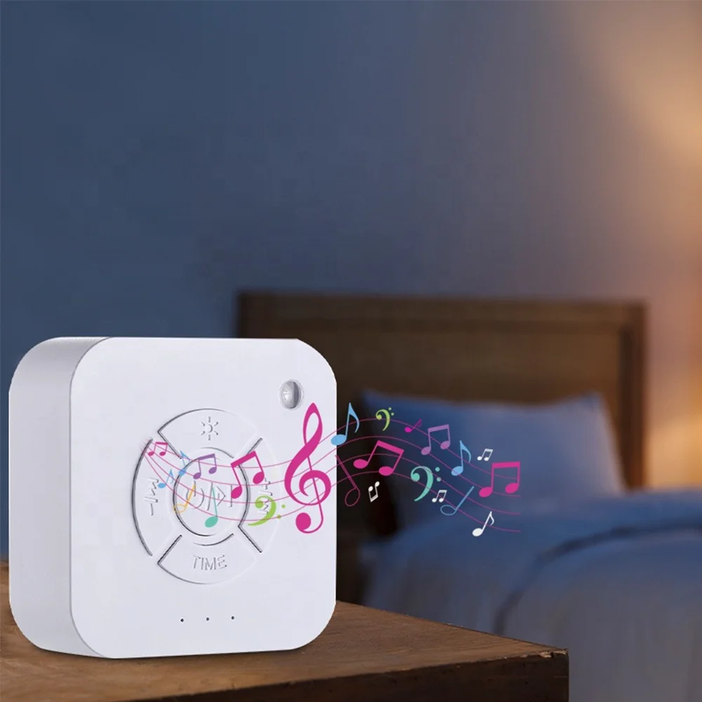 White Noise Sound Machine Sleep Soother With 9 Soothing Sounds Breathing Light Timer Type-C Charging For Baby Home Office Travel