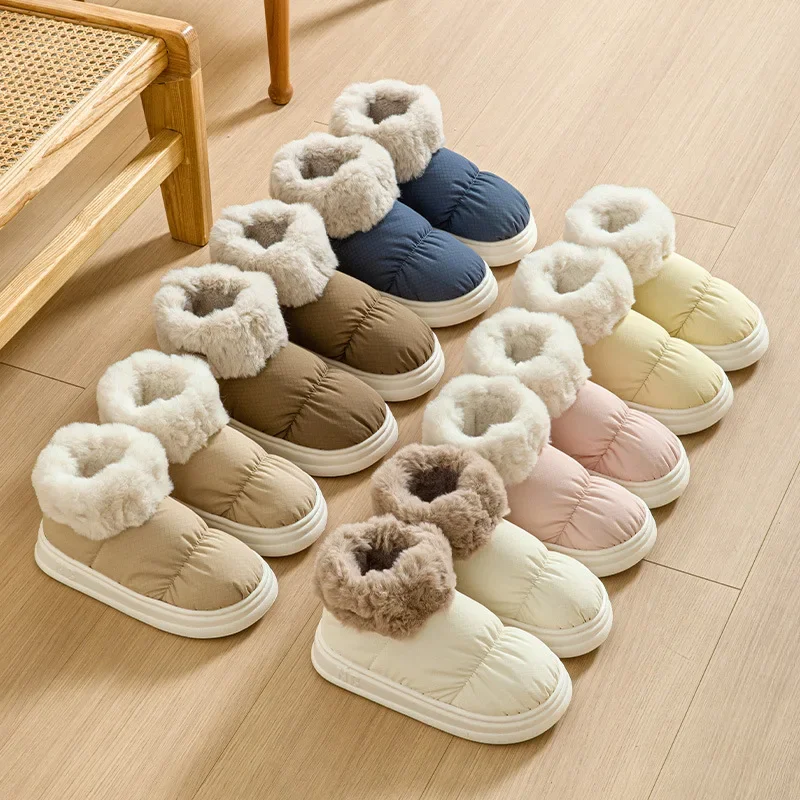 Winter women man boots snow boot plush waterproof platform cotton shoes plush warm indoor new comfort anti slip ankle boots image 4