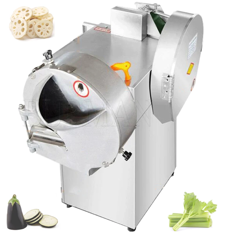 Efficient Double Head Vegetable Cutter Fruit Cutting Machine Dicer Shredder Slicing Machine