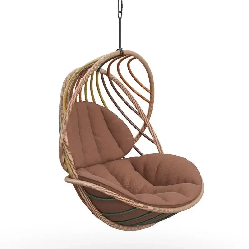 Outdoor rattan garden hanging basket furniture balcony rattan hanging chair indoor rattan autumn flower chair