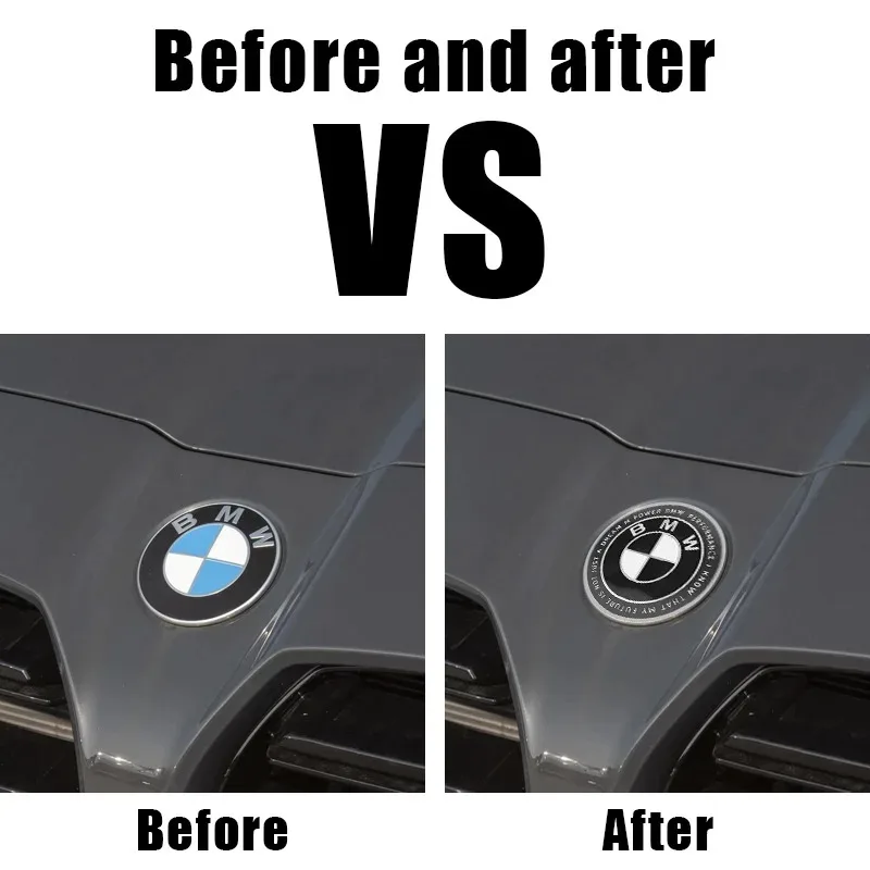 74mm 82mm Car Front Hood Logo Rear Trunk Emblem Badge for BMW E30 E36 E39 E46 E60 E90 X3 X1 X5 X6 M2 M3 M4 G20 G30 Accessories