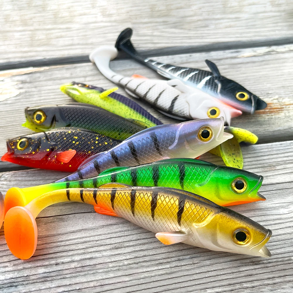 Spinpoler vigor Perch Shad señuelo de Pesca Swimbait suave 7cm/11cm/14cm para Lucio Zander Bass Paddle T Tail Pesca de peces falsos