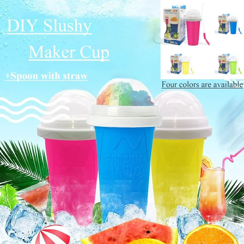 

Quickly Make Smoothie Cup Double Silica Gel Thickened Homemade Smoothie Pinch Cup Summer Juice Smoothie Cool Make Ice Water Cup