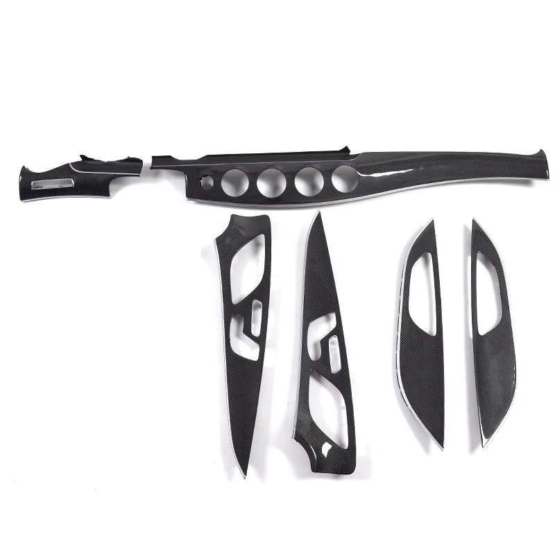 STLFFor Mercedess-BenzsAMGs GT63S 4MATIC ألياف الكربون الجافة الداخلية تقليم ألياف الكربون الجافة الداخليةDoorPanelTrimGT53GT50GT43 #4