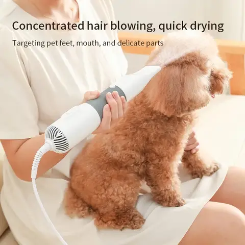 3 in1 애완견 개 건조기 조용한 개 헤어 드라이어 및 빗 브러시 손질 새끼 고양이 고양이 머리 빗 강아지 모피 송풍기 저소음 온도