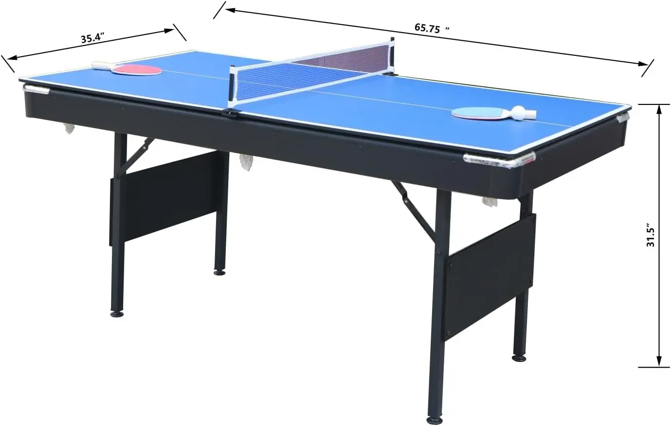 

Customizable 3 In 1 Pool Ping Pong Dining Combo, 65.75in Foldable Billiard/Table Tennis,With Billiard And Tennis Paddles Accesso