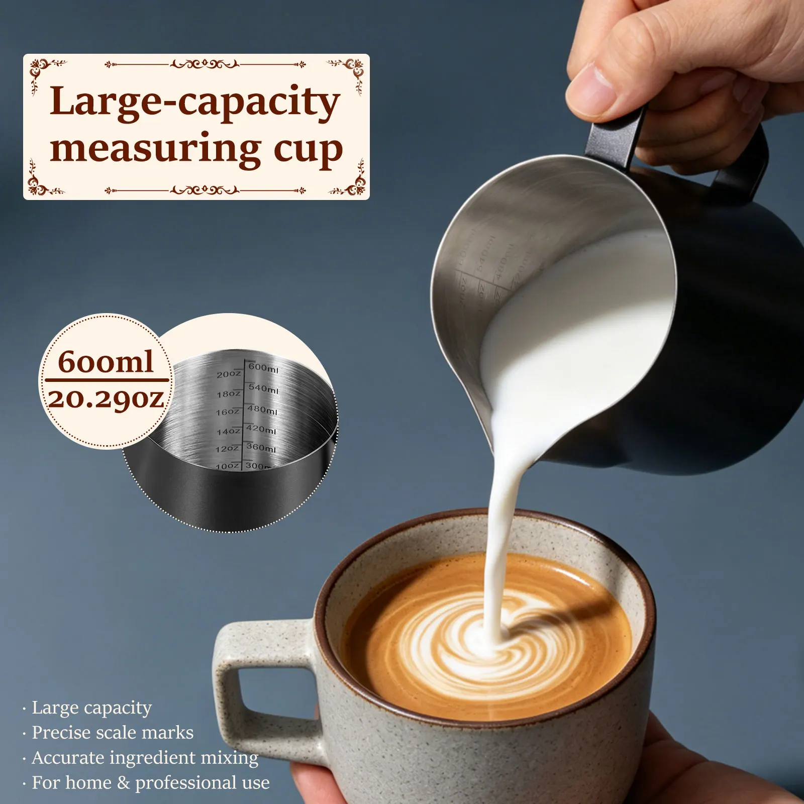 Jarra de Aço Inoxidável 600ml  - Barista Milk Jug avaliação e preço