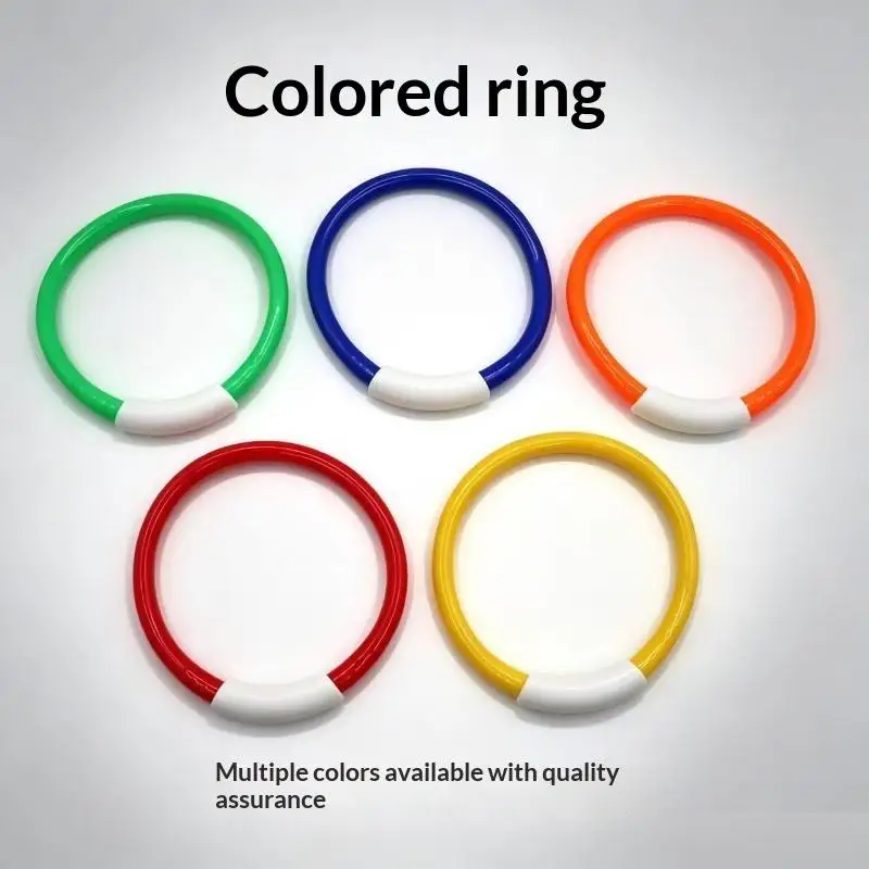 Colorful Diving Rings Underwater Pool Sinking Throw Toy Kids Swim Training Ring For Swimming Practice Water Game Play Accessory