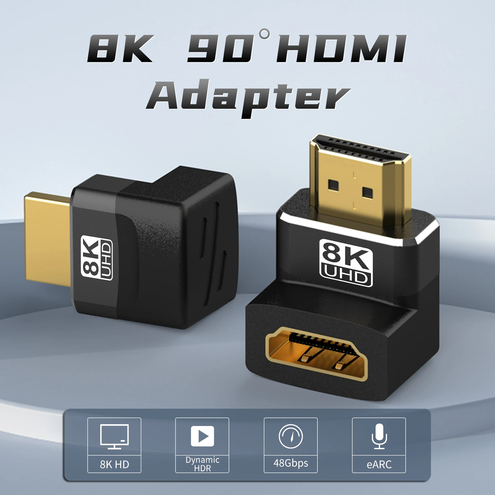 HDMI-Adapter 2.1 Stecker auf Buchse Extender kompatibel 8K 60Hz 4K 120Hz 48Gbps HDR Video für Sony PS5 Laptop HD TV Projetor Adapter – Detail 4