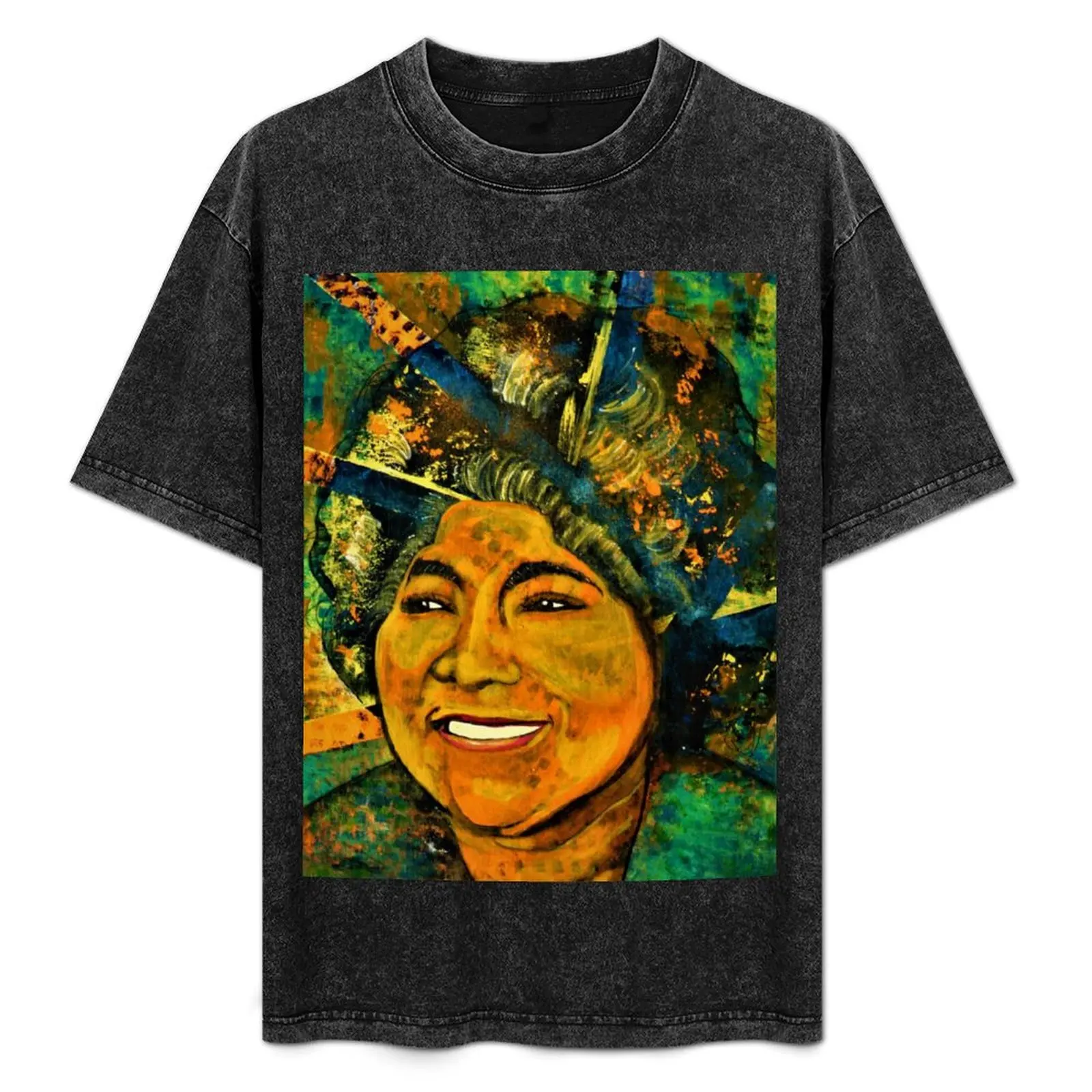 MAHALIA JACKSON (Poppin Portrait) T-Shirt Minimalist Plain Crew Neck T-Shirt