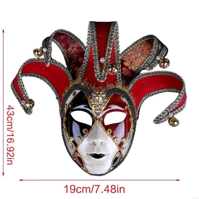 H58E Masquerade Mask voor vrouwen Men Carnivals, Halloween Mask Full Face Mask