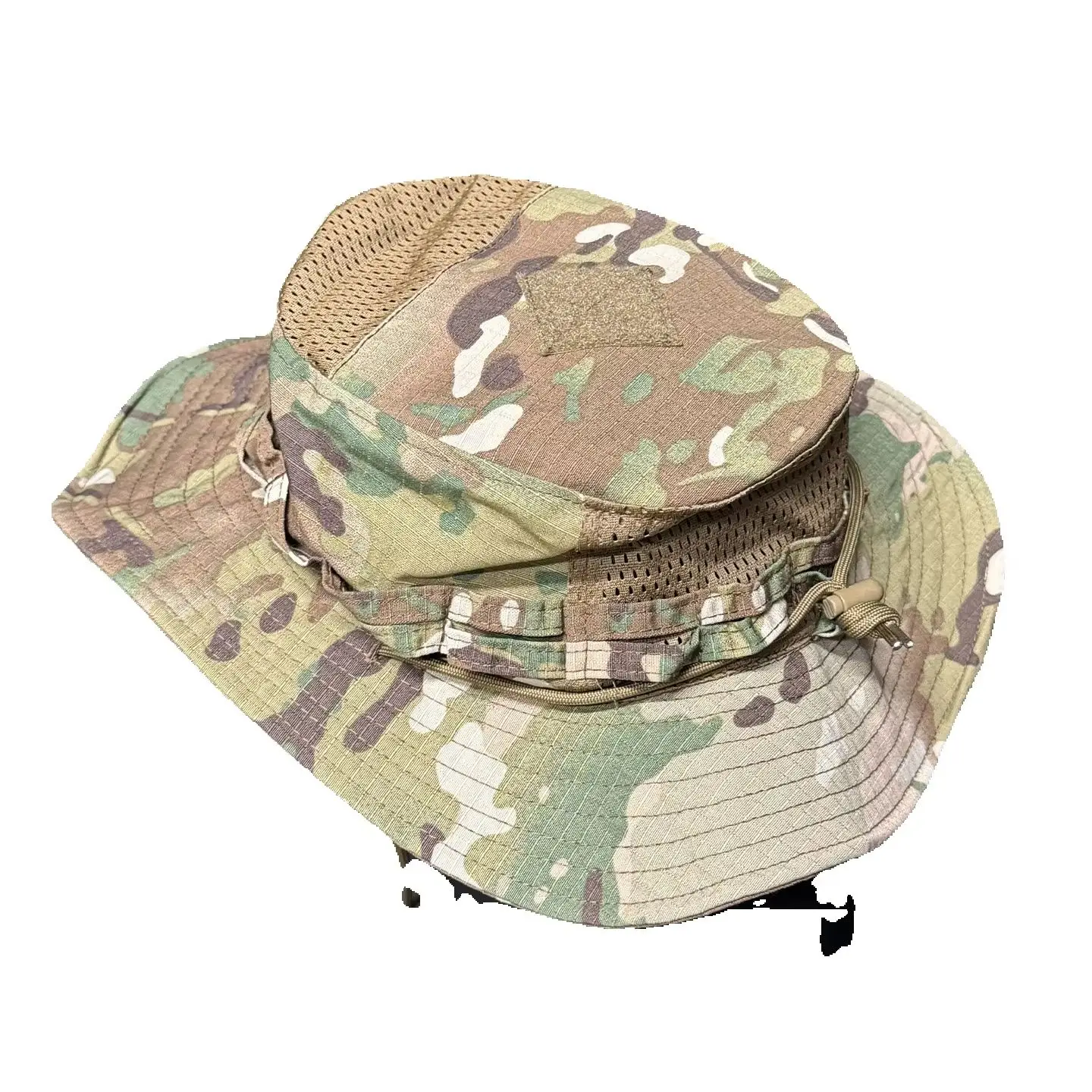 Breathable tactical Beni hat, fisherman hat, cover hat, outdoor sun protection camouflage fishing round edge hat