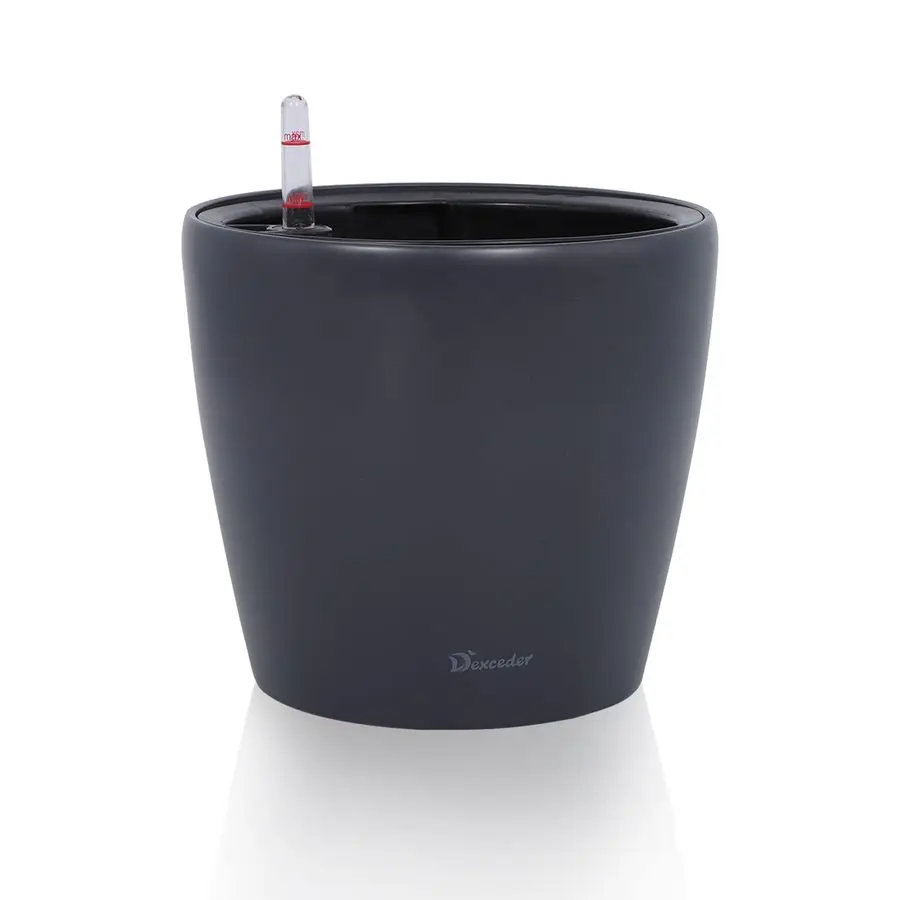 

9x8 Inches Self Watering Planter Indoor Outdoor, Inner Pot Design, Thickened Table Flower Plant Pot with Water Level Indicator S
