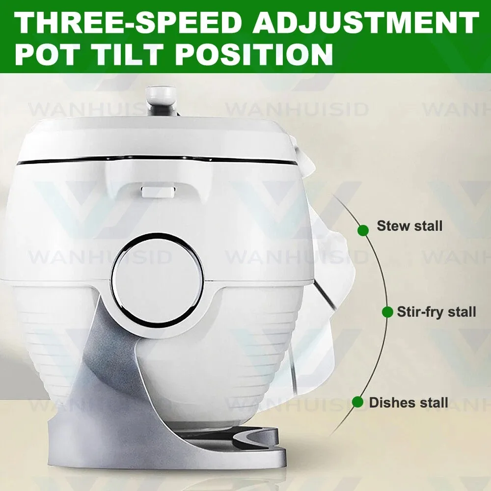 6L Auto Rotating Electric Induction Cooker No Stick Intelligent Stir Fry Pot