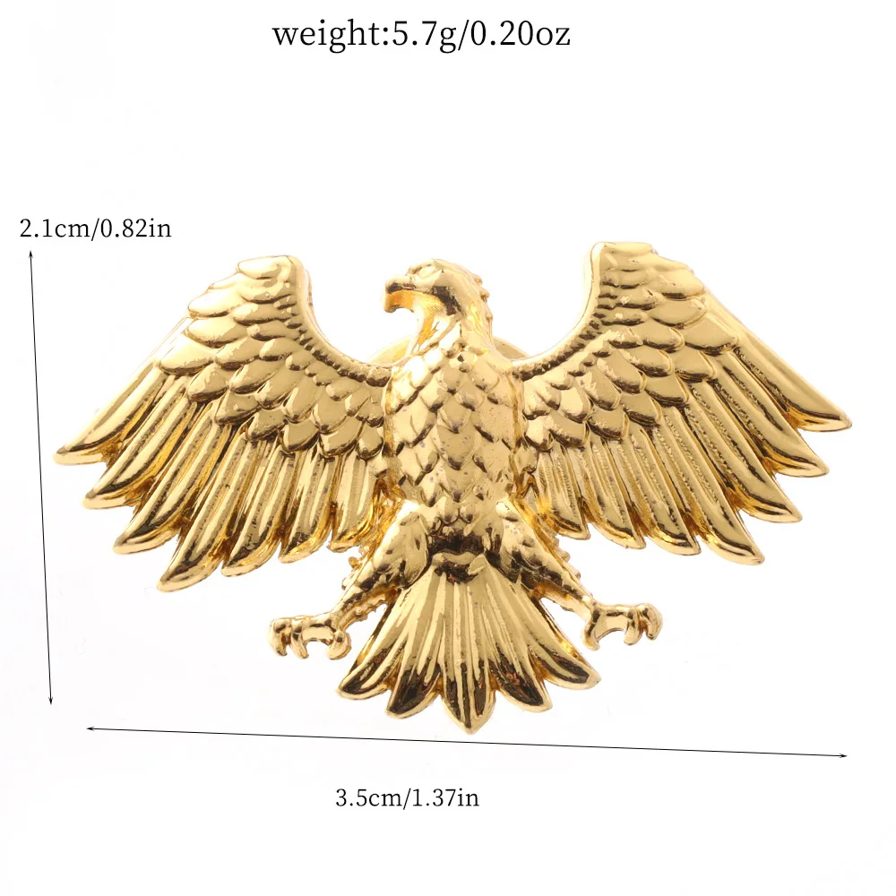 Vintage Enamel Dripping Eagle Brooch Badge, Alloy Animal Chest Flower Suit with Accessory Pin