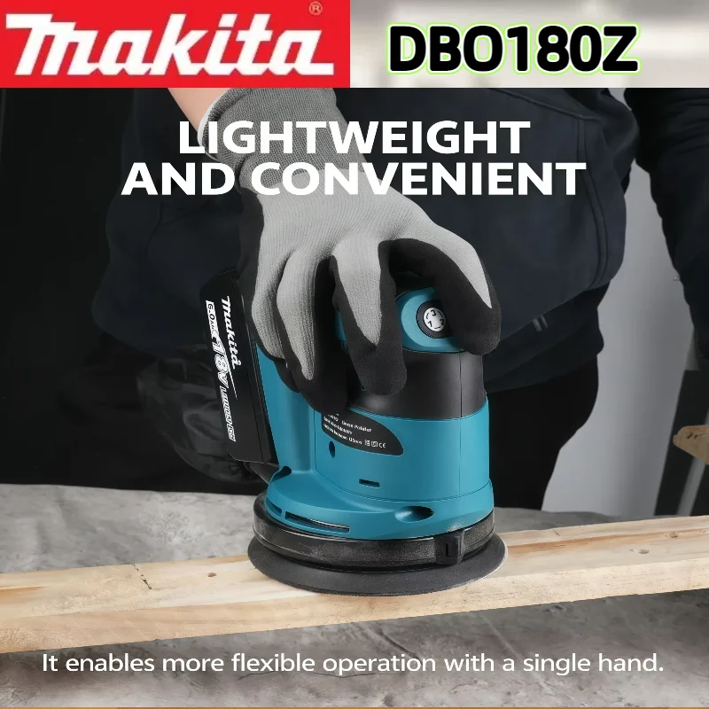 마키타 DBO180Z 브러시리스 무선 충전식 디스크 랜덤 오비탈 샌더 목공 연마 퍼티 폴리싱 베어 툴