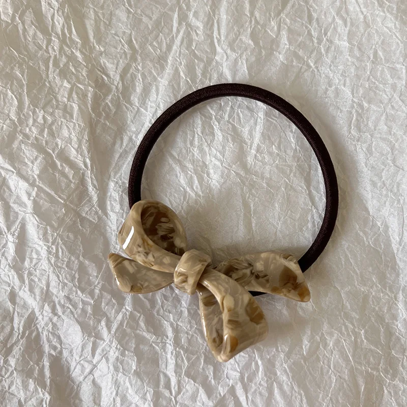 Französische Essigsäure-Schleife, Haarkreise, tägliche Grundlagen, hochelastisches Haarband mit Krawatte, süße koreanische Kopfbedeckung – Detail 10