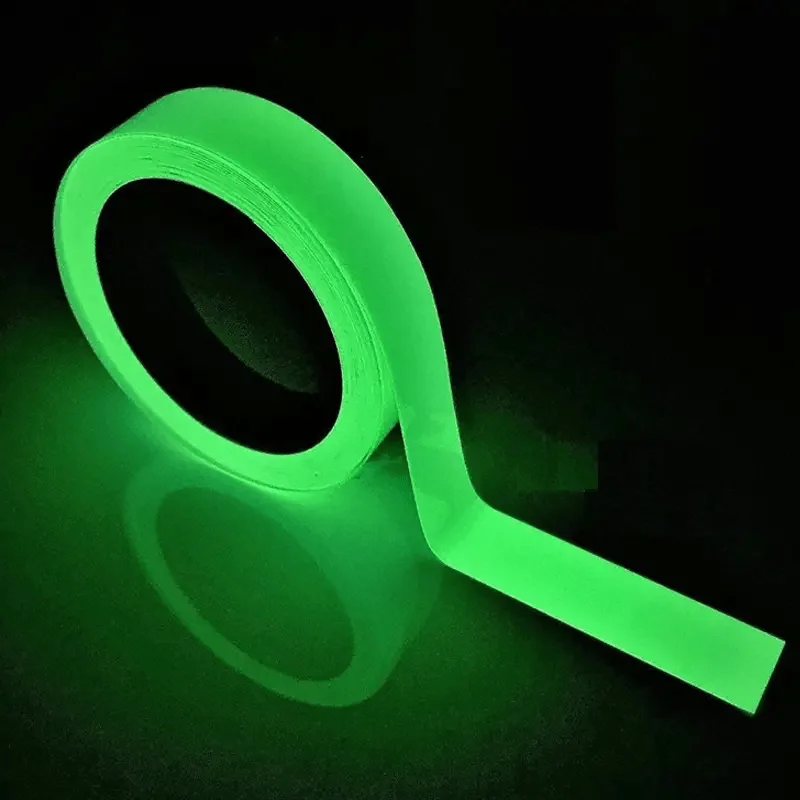 1 Roll Luminous Tape Long Lasting Fluorescent Sticker for Outdoor Sports Night Decoration Home Marking